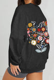 Simply Love Full Size Flower Graphic Sweatshirt