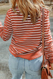 Striped Long Sleeve Round Neck Top