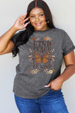 Simply Love Full Size FIND PEACE BE KIND Graphic Cotton T-Shirt