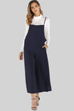 Full Size Cropped Wide Leg Overalls with Pockets