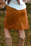 Fringe Trim Wrap Skirt