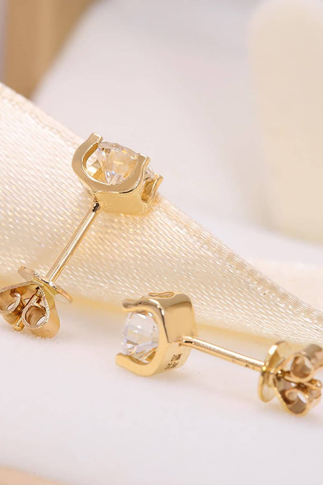 Lab-Grown Diamond Earrings, 1 Carat, 18K Gold