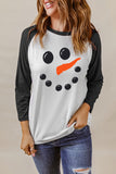 Snowman Graphic Raglan Sleeve T-Shirt