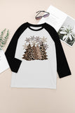 Christmas Tree Graphic Round Neck T-Shirt