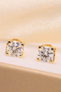 Lab-Created Diamond Earrings in 18K Gold