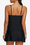 Lace-Up Ruched Two-Piece Swimsuit